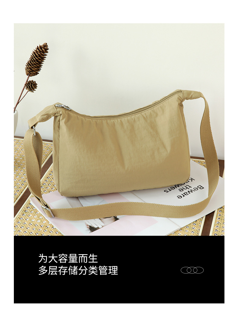 Cross-border fashion casual women's bag, simple and versatile single-shoulder bag, travel and commuting, large capacity, versatile and trendy crossbody bag for women undefined