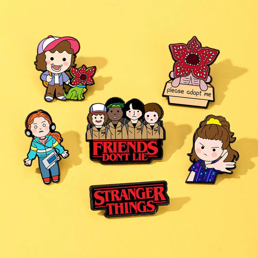 卡通动漫怪奇物语金属徽章创意影视人物Stranger Things可爱胸针