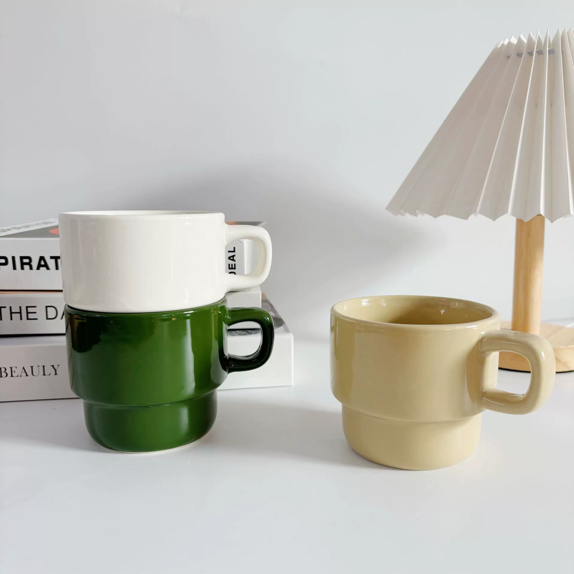 Ins style high-looking stacking cup Luo stacking cup ceramic cup milk cup water cup