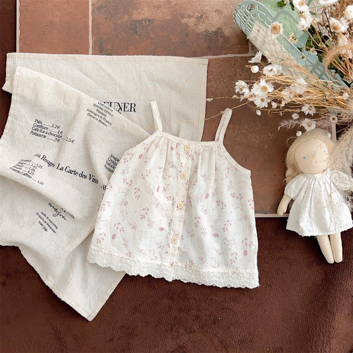 Youhe Set 2025 nuevo vestido de verano con tirantes florales, pantalones cortos de linterna, ropa de protección solar, tesoro femenino, traje de tres piezas de verano