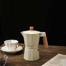 跨境 家用摩卡咖啡壶意式铝制八角壶 咖啡杯电热炉加热煮咖啡套装