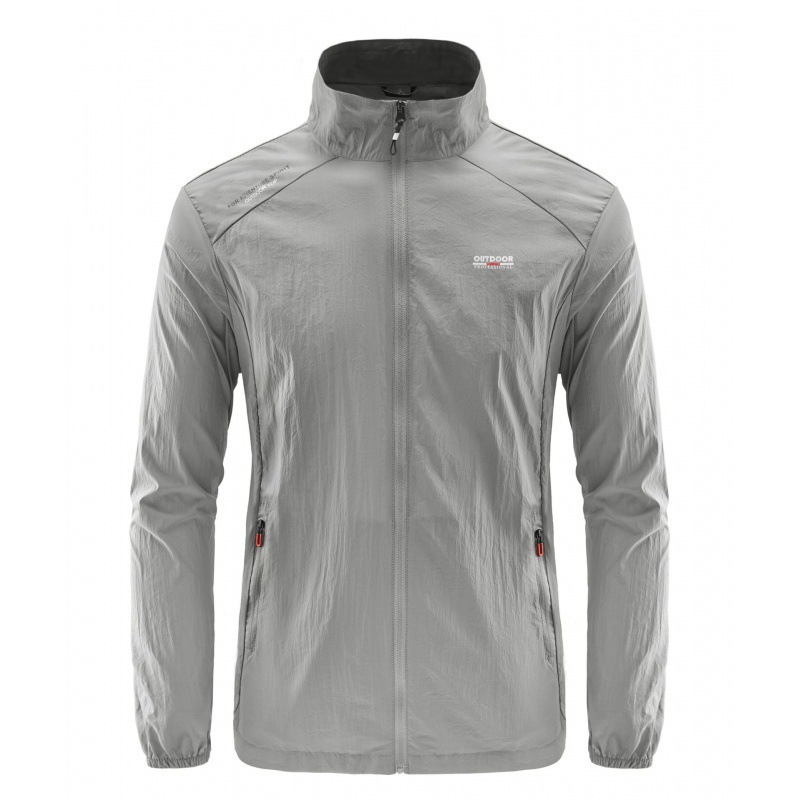2022 chaqueta de cuello vertical de verano hombre delgada ropa de piel transpirable de mediana edad chaqueta deportiva de verano chaqueta de protección solar hombre