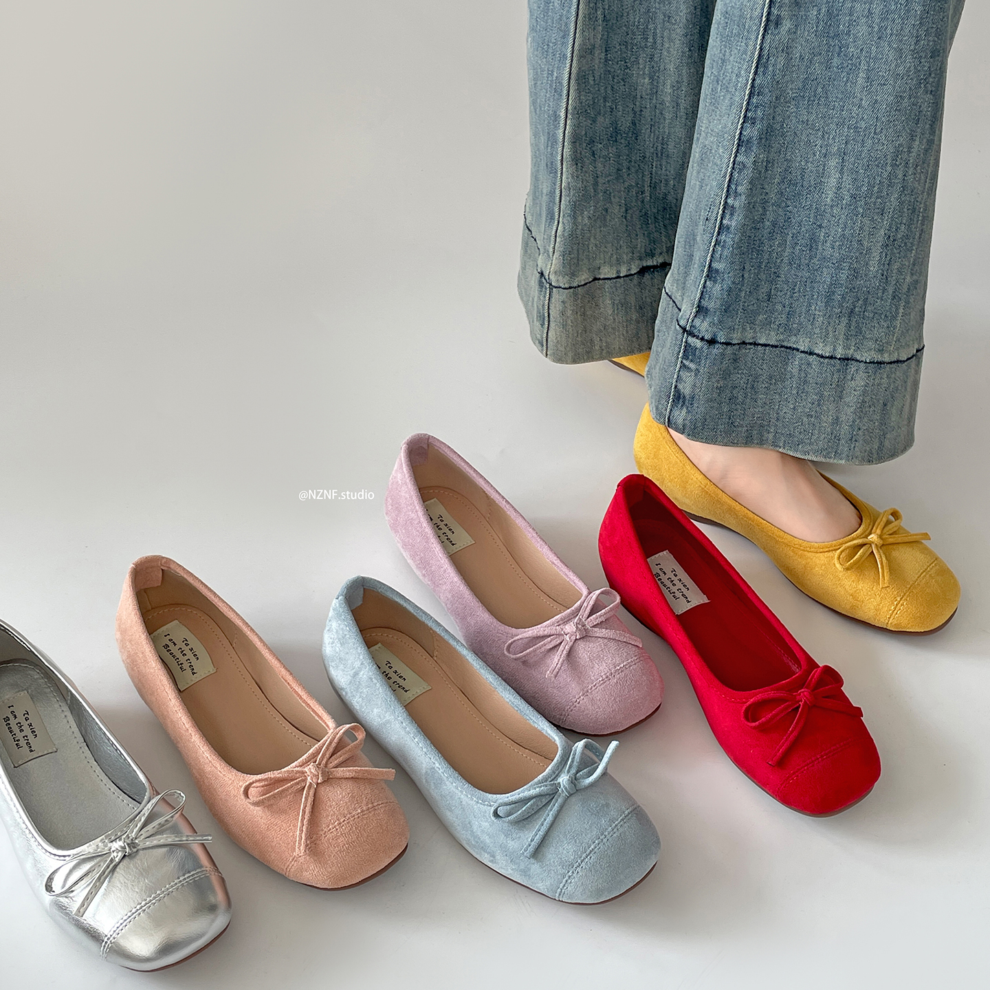 Retro Mary Jane shoes square toe with hidden heel low-cut flat