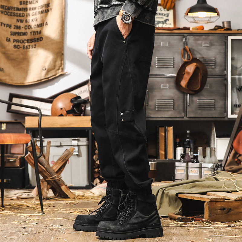Retro autumn black trousers