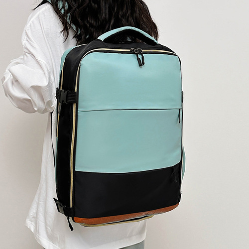 Cross-border leisure large-capacity travel backpack versatile monochrome backpack business computer bag student school bag business bag