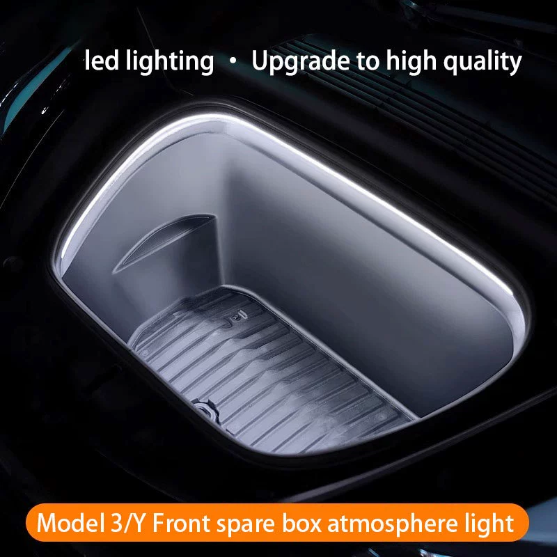 Подходит для багажника Tesla 3Y 21-23 светодиодная универсальная светодиодная коробка света атмосфера освещение кемпинговый свет