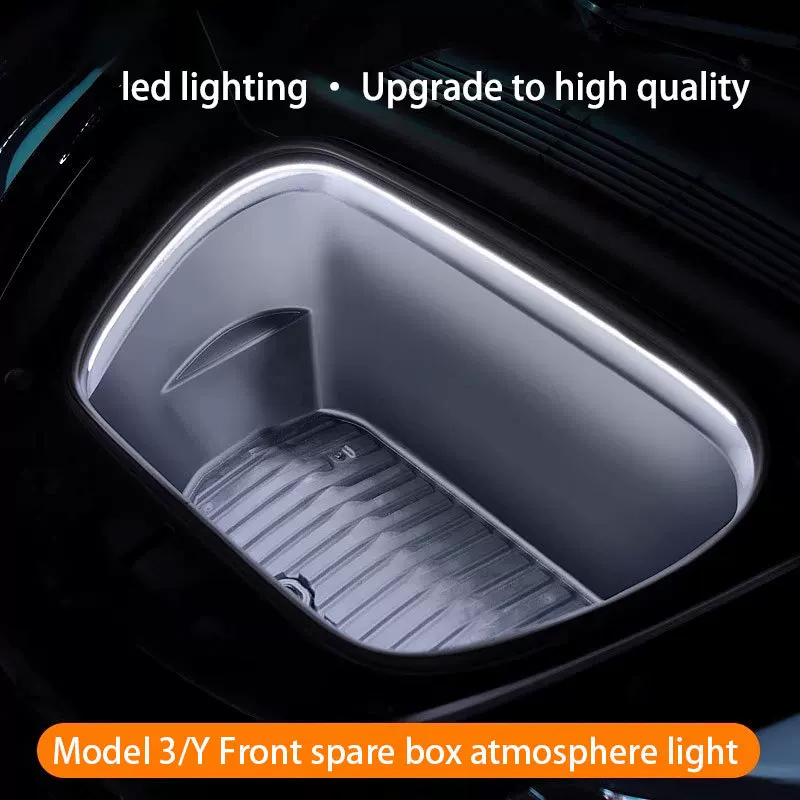 Подходит для багажника Tesla 3Y 21-23 светодиодная универсальная светодиодная коробка света атмосфера освещение кемпинговый свет