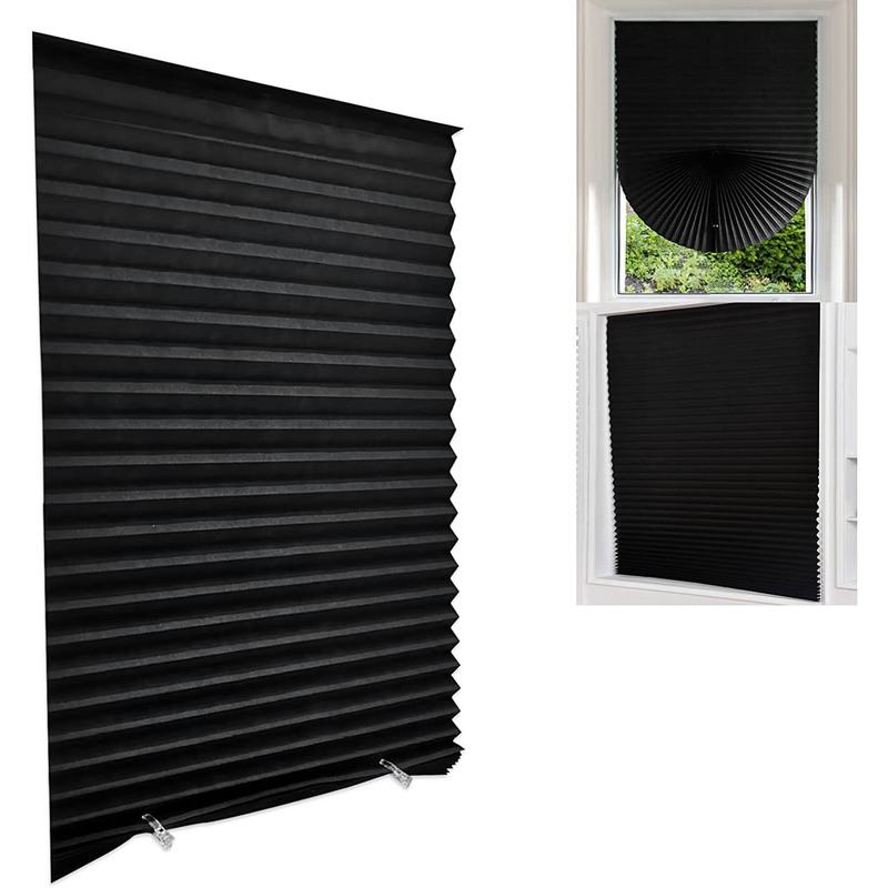 Foreign trade portable blinds full blackout curtain self-adhesive pleated curtain non-perforated adhesive roller blind sunshade in stock Foreign trade portable blinds full blackout curtain self-adhesive pleated curtain non-perforated adhesive roller blind sunshade in stock