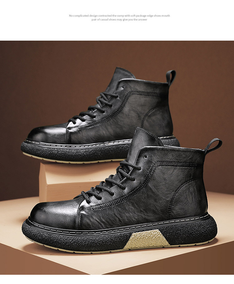Visoki Martin škornji za jesen 2024, novi trendi, usnjeni, vodoodporni in odporni na obrabo, modni moški delovni škornji_voghion.com
