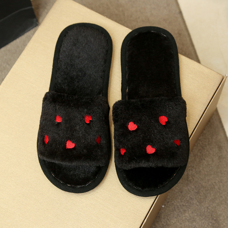Zapatillas de algodón de peluche de conejo transfronterizas antideslizantes de primavera, verano, otoño, invierno, cuatro estaciones, zapatillas de piso interior