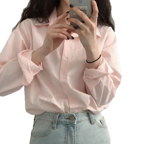 Korean Chic White Shirt Top Women's Blouse Coat Solid Color Underwear Design Sense Minority Cardigan 