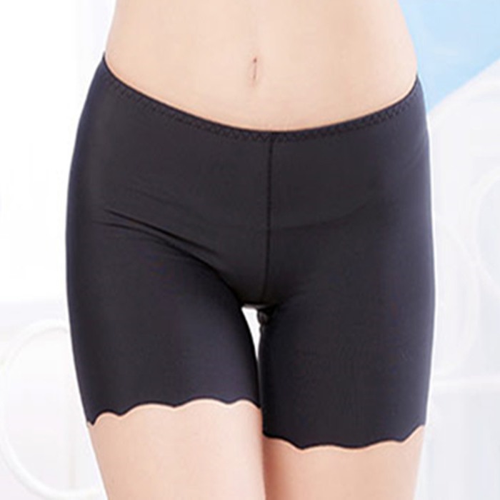 Women's one-piece ice silk safety pants anti-exposure large size boxer leggings