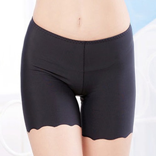 Women's one-piece ice silk safety pants anti-exposure large size boxer leggings