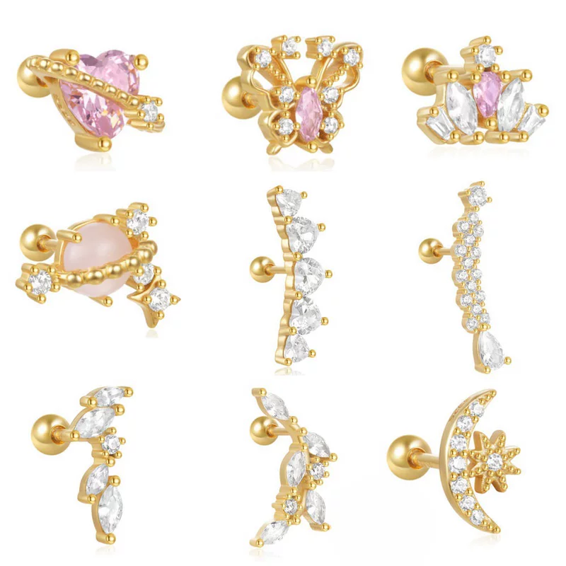 Дизайн универсальный пирсинг, серьги, AliExpress
