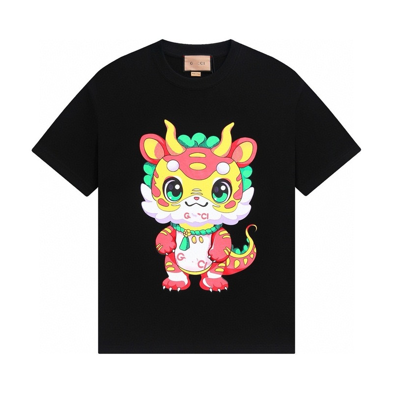 GU クロスボーダー ハイバージョン 25SS 新作 辰年 蛇年 蛇絵文字プリント 半袖Tシャツ 男女兼用 万能|undefined