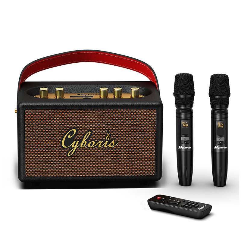 Cyboris家庭用k歌無線bluetoothスピーカー屋外携帯レトロマイク音響ラジオfm|undefined