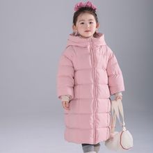 2505冬季新款儿童中大童棉棉服过膝中长款宝宝加厚保暖棉衣棉服