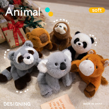 趴姿萌萌熊猫水豚动物跨境玩偶可爱小娃娃批发公仔生日玩偶礼物女