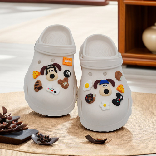 Hobbyist Hole Shoes Accessory Cute Cartoon Leader Dog Shoe Flower Decoration Accessory Soft Rubber DIY Removable Shoe Strap Set