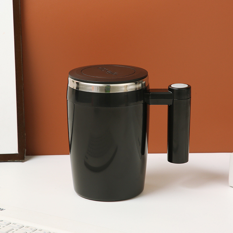 Multifuncional automático de acero inoxidable recargable taza de café perezosa de oficina de fabricación de taza rotatoria magnética