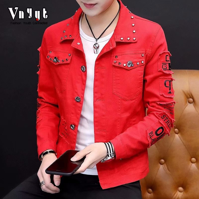 2025 Men's Spring Korean Style Denim Jacket Fashionable Slim-fit Handsome Autumn and Winter Baseball Jacket All-match Casual Clothes 2025 Men's Spring Korean Style Denim Jacket Fashionable Slim-fit Handsome Autumn and Winter Baseball Jacket All-match Casual Clothes