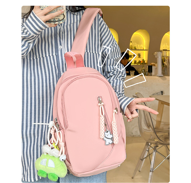 Femmes Mignon Couleur Unie Nylon Taille Sacs display picture 11