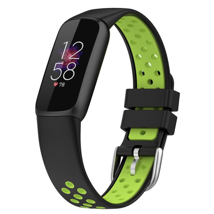 Correa de silicona bicolor transpirable xDfind para Fitbit Luxe