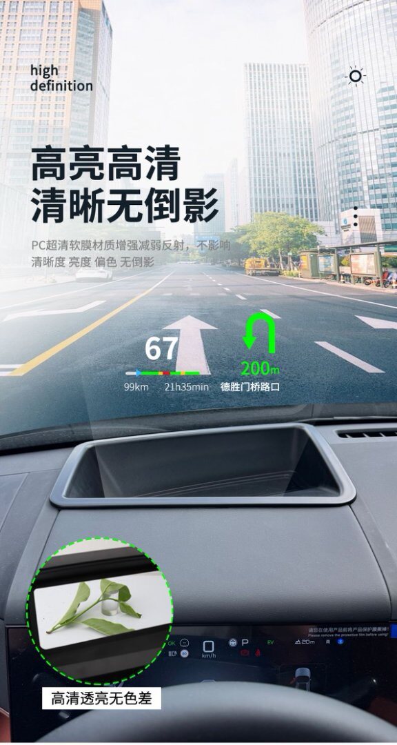 Equation Leopard Titanium 7 Flash Charge Hud Head-Up Display Protective Cover Upgrade 6D Curved Screen Ultra-Clear Dustproof Protective Cover Modification