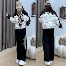 小个子保暖棉服套装女冬季新款时尚减龄遮肉显瘦外套休闲裤两件套