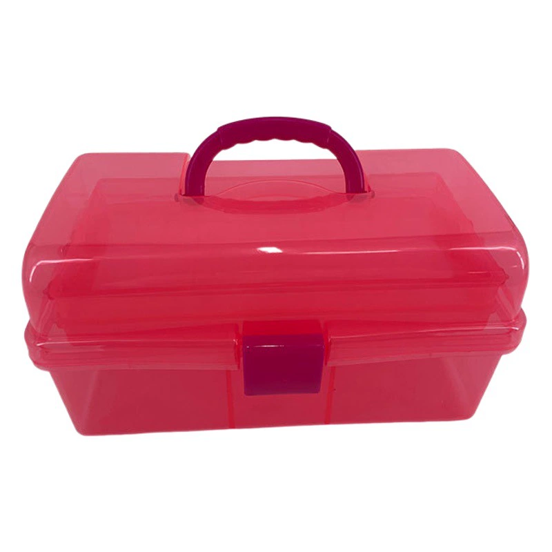 Оптовая продажа трехслойного прозрачного пластикового ящика для инструментов, ящика для хранения канцелярских принадлежностей, ящика для хранения деталей оборудования, ящика для хранения инструментов для художественных студентов