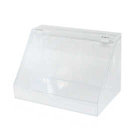 超大号透明化妆品收纳盒带盖子 防尘翻盖护肤品收纳架 桌面收纳盒