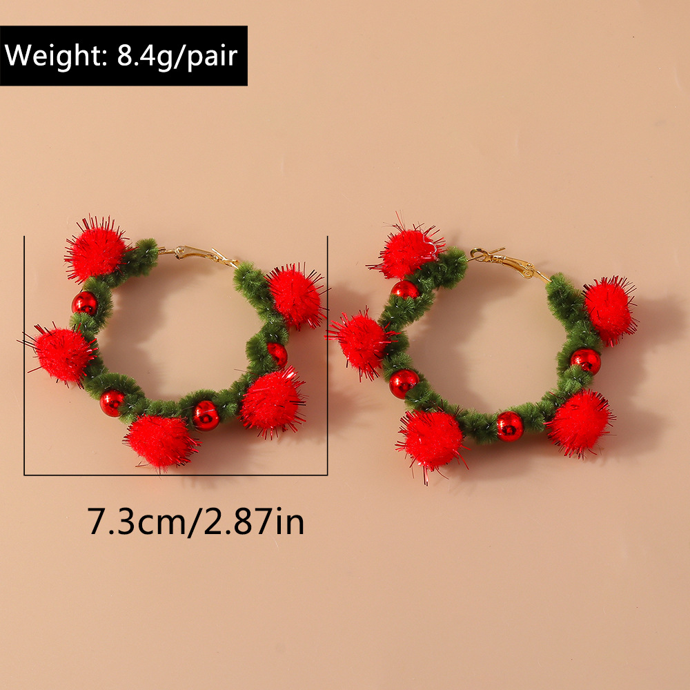13g Weight Alloy Ear Needle Material Earrings Classification 1 Pair Quantity Holiday, Festival Occasion Plastic Material Christmas Festival Christmas Tree, Santa Claus Pattern Women's Gender Cute, Classic Style Style 1 Pair Christmas Cute Classic Style Christmas Tree Santa Claus Plastic Earrings 2