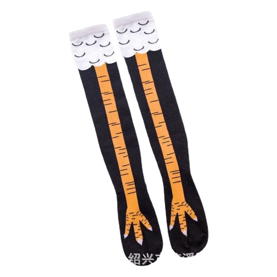 Pollo garra calcetines Internet celebridad TikTok mismo estilo divertido pollo pies garra calcetines intrigante adelgazamiento sobre la rodilla fitness ins moda calcetines largos