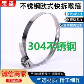 12mm宽0.95mm厚304不锈钢速放喉箍快速卡箍欧式快拆通信抱箍