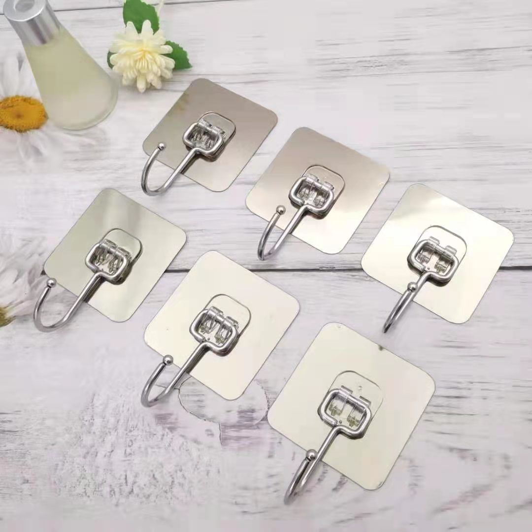 Multifunctional Strong Traceless Large Hook Transparent Brushed Punch-Free Sticky Hook Extra Large Door Wall Coat Hook