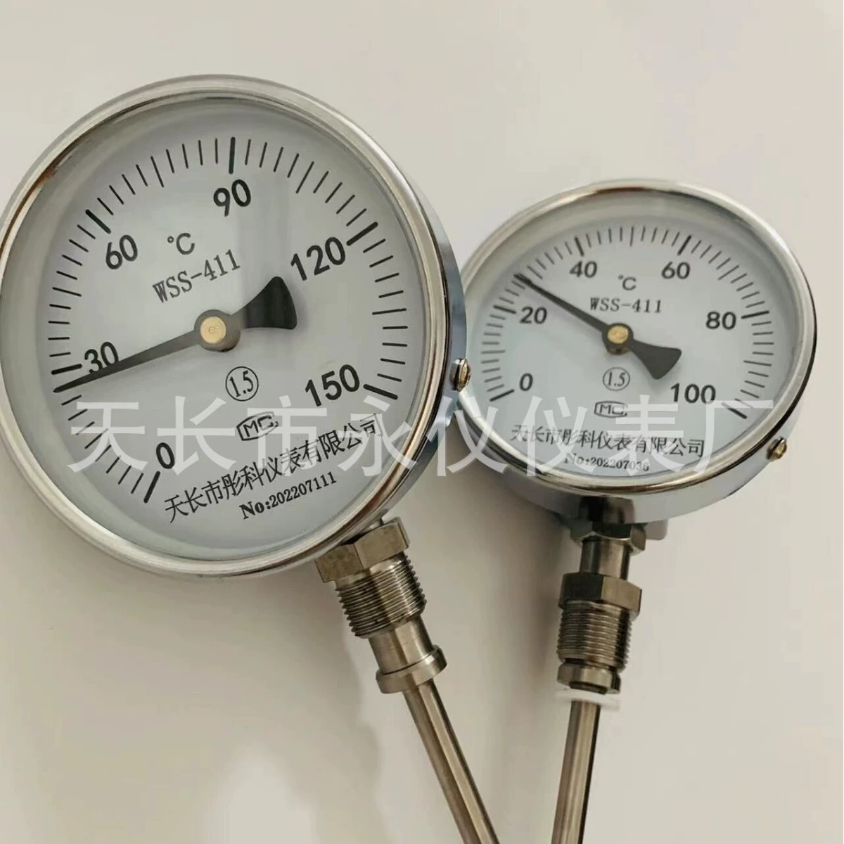 WSS-411 биметаллический термометр указатель биметаллический термометр радиальный биметаллический термометр из нержавеющей стали