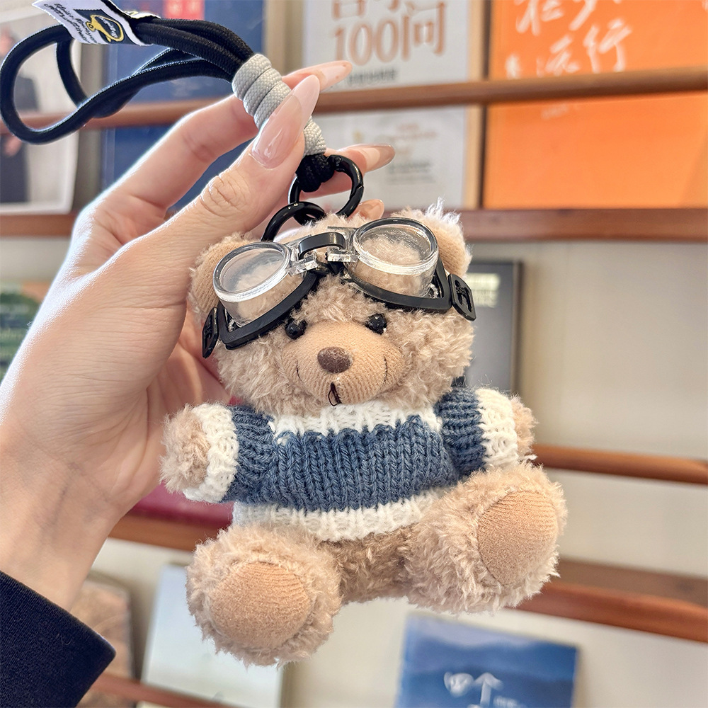 하늘색 갈색 곰