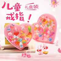Children's ring, accessory, cartoon plastic storage system for early age, Birthday gift