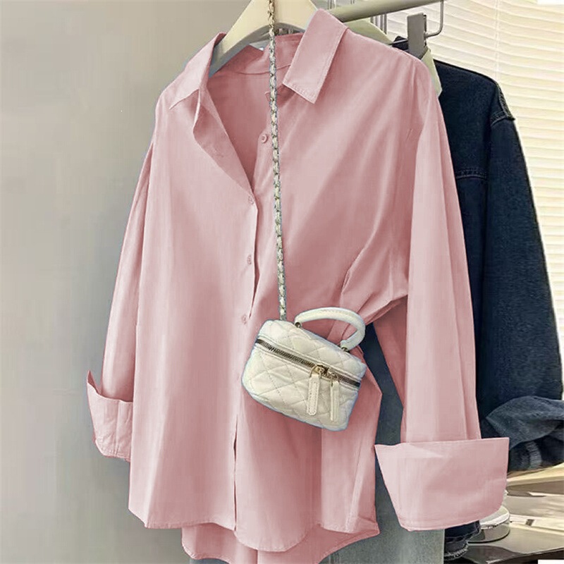 Blue Shirt for Women, Spring and Autumn Style, New Design, Niche Casual Loose Fit, Layered Long-Sleeve Shirt, Outerwear Top Blue Shirt for Women, Spring and Autumn Style, New Design, Niche Casual Loose Fit, Layered Long-Sleeve Shirt, Outerwear Top