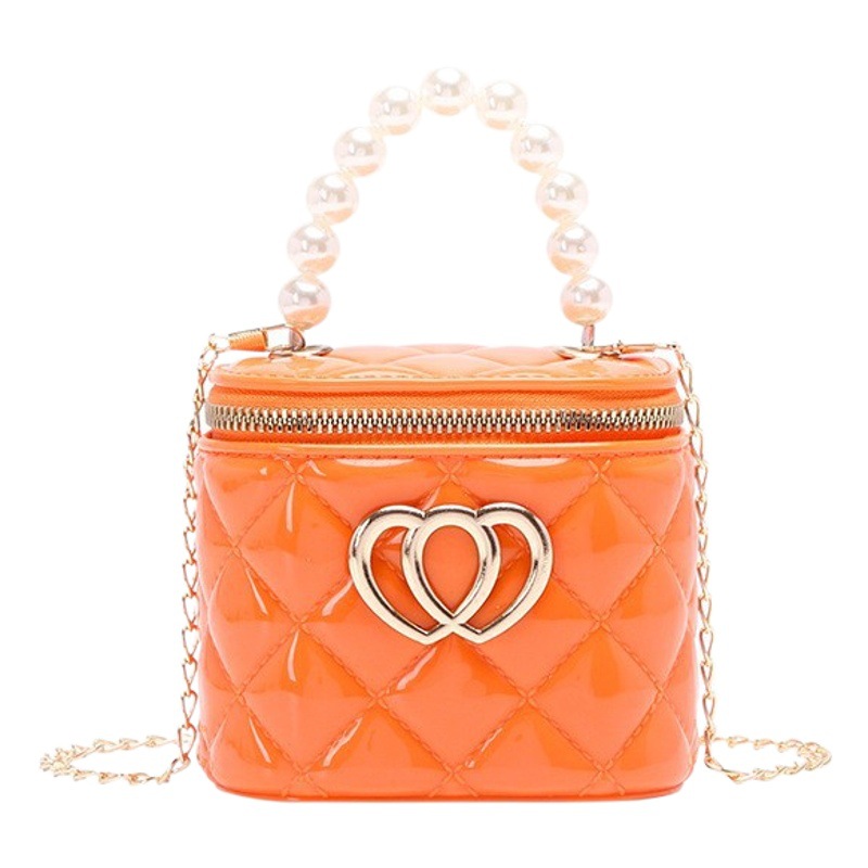 Bolso de la jalea de La Perla bolso DIY bolso del cubo Shiling bolso de PVC colgado bolso de las mujeres bolso de la cadena romboide bolso de las mujeres