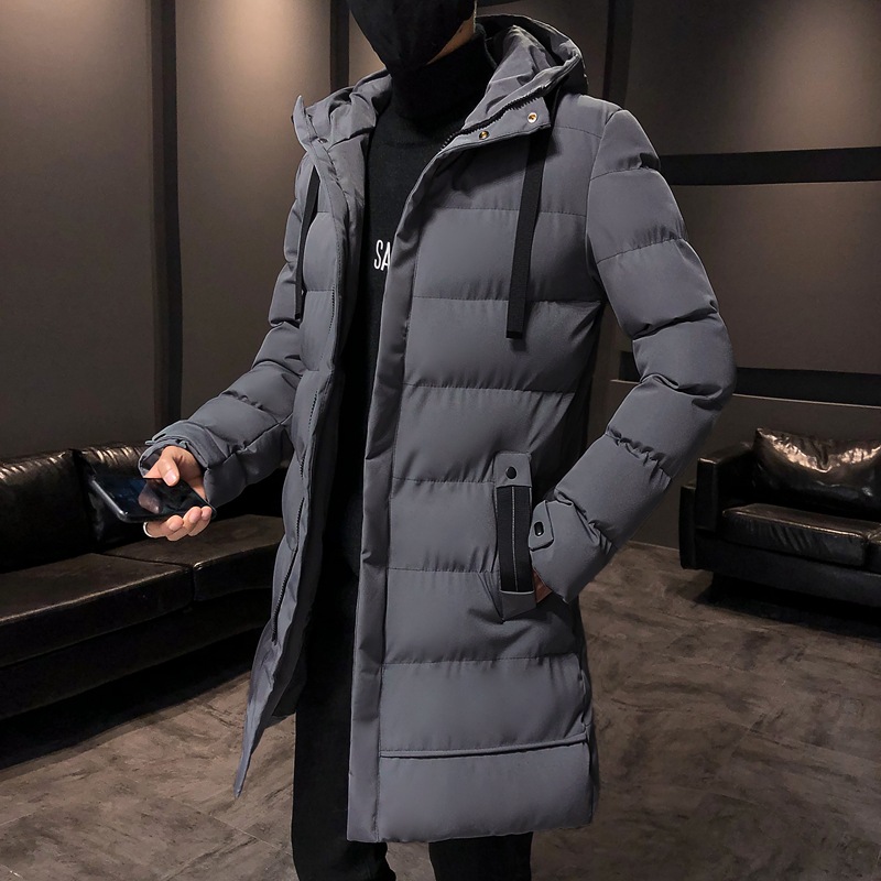 Chaqueta de algodón M-8XL para hombre, chaqueta de algodón de longitud media de talla grande, chaqueta informal cálida de estilo coreano para hombre, chaqueta de algodón de invierno a la moda