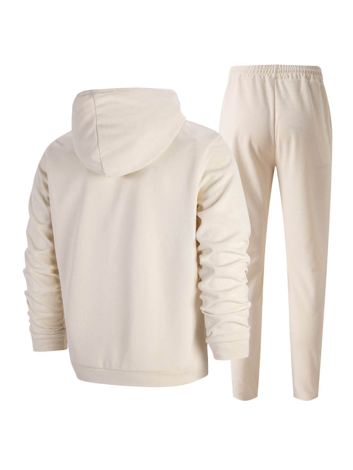 Men's Waffle-Knit Half-Zip Hoodie & Jogger Set – Breathable Lightweight Loungewear (S-XXXL, 5 Colors)_voghion.com