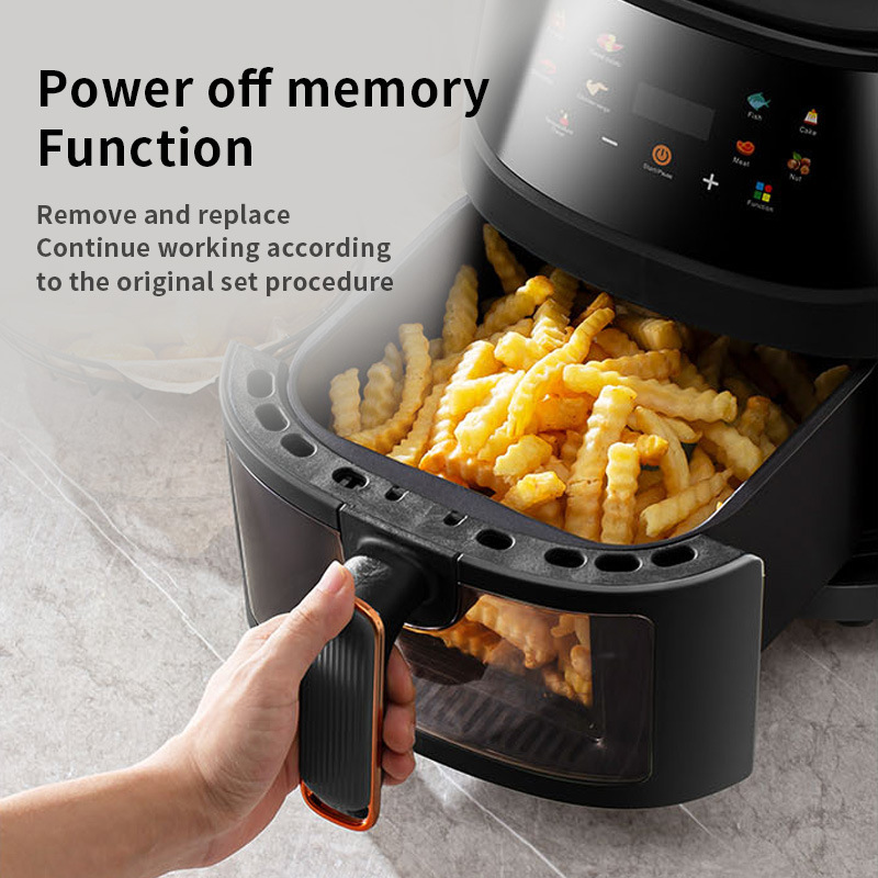 English Cross-Border Export Household 8L Large Capacity Visual Air Fryer 110V Spot 220V Factory Source Wholesale
