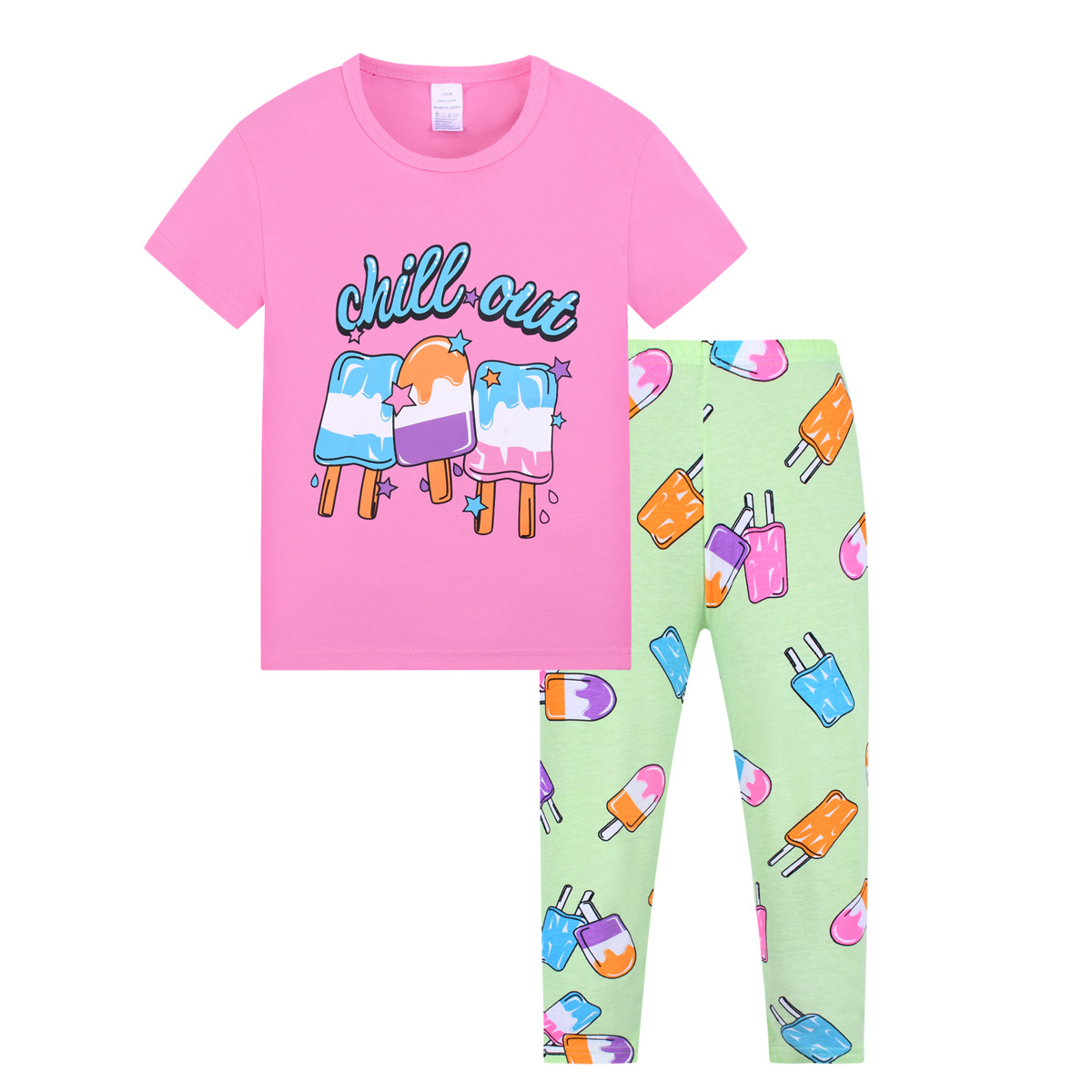 Ropa para el hogar de los niños traje de verano delgada ropa de aire acondicionado niños y niñas pijamas de algodón de dibujos animados europeos y americanos Comercio exterior al por mayor