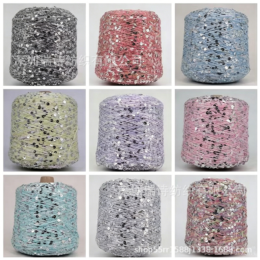 Hilo de cuentas de lujo cardado 3mm 6mm hilo de sequinilla mano aguja de barra de algodón trenzado línea rusa venta caliente