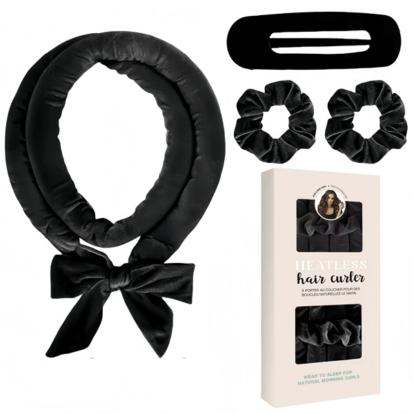 Black curly set, 4 pieces