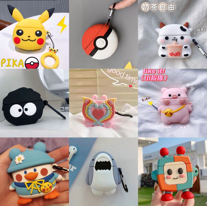 For Lenovo LP40pro Bluetooth Headset Protective Case Upgraded Lp40s-pro Cartoon Silicone Drop-resistant Soft Case