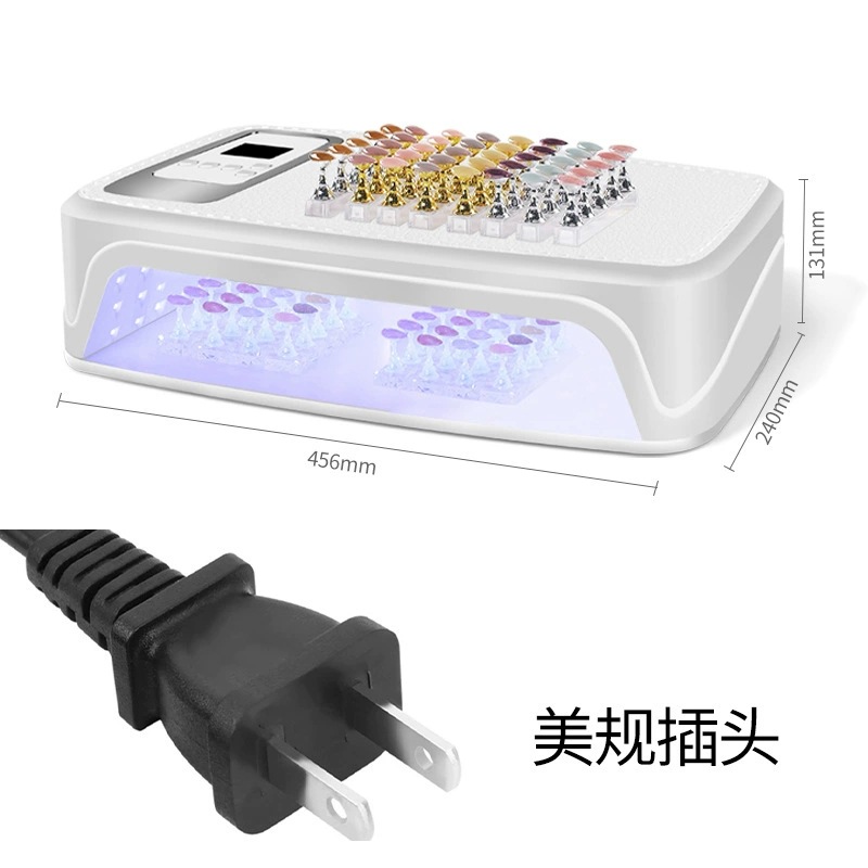 Gran espacio para usar lámparas para hornear con uñas 96 máquinas de fototerapia para uñas, luces para uñas de secado rápido, no manos negras, luces especiales para uñas