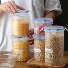 透明塑料密封罐茶叶罐家用罐子厨房五谷杂粮收纳盒储物罐食品级