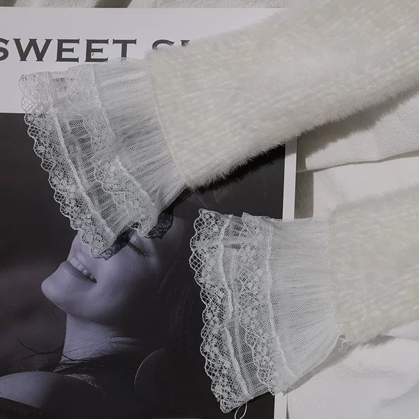 Beautiful Gentle Fake Cuff Sweater Sweater Dress Decorative Lace Cuff Women's Mesh Lace Horn Cuff Manicure Photo